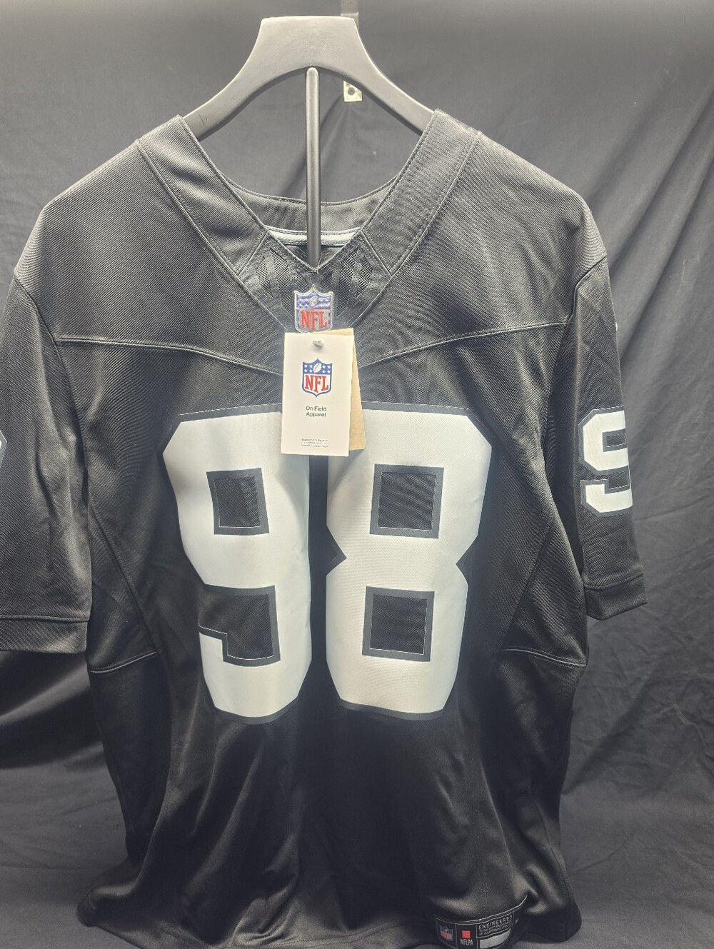 Nike Maxx Crosby #98 Las Vegas Raiders NFL Jersey Men's Large L Black NWT